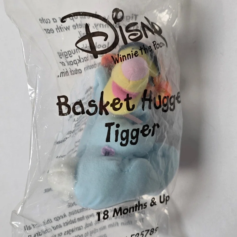 Disney Basket Hugger Tigger Plush Small Blue Easter Bunny 2002 New